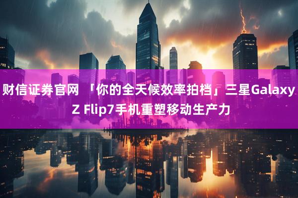 财信证券官网 「你的全天候效率拍档」三星Galaxy Z Flip7手机重塑移动生产力