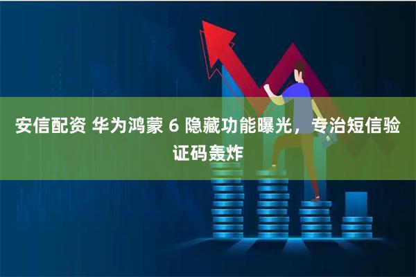 安信配资 华为鸿蒙 6 隐藏功能曝光，专治短信验证码轰炸